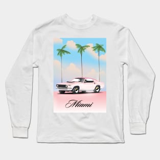 Miami Pink sunset Long Sleeve T-Shirt